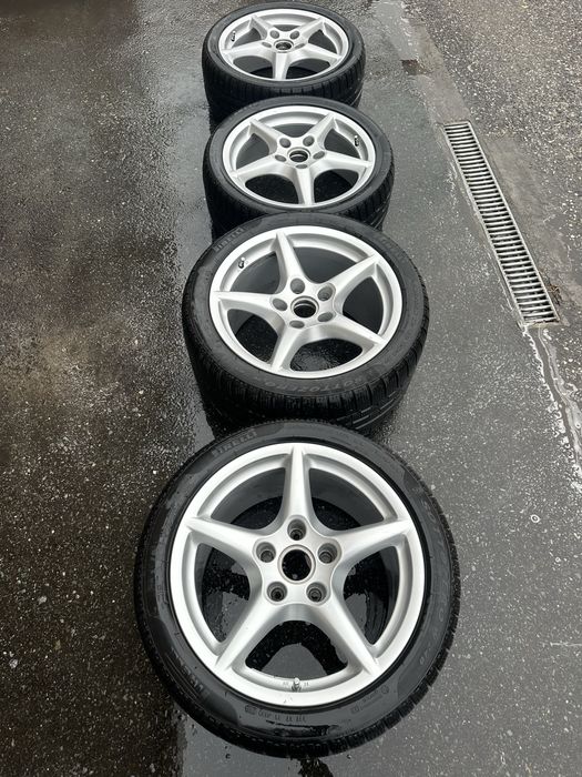 Roti iarna porsche in doua latimi BBS 5 spite