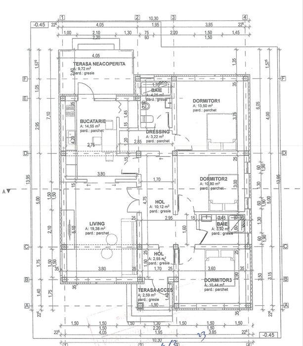 Casa 4 camere - la Rosu , Tomesti- 115mp construiti cu beci si terasa