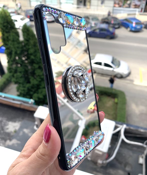 Husa oglinda cu inel + pietricele Samsung Galaxy A32 , A52, A52s , A72