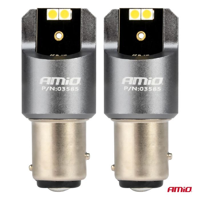 Set bec led Canbus PRO series BAY15D P21/5W 4x3030 SMD ALB 12/24V