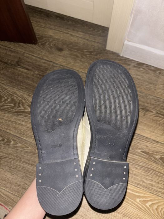 Туфли белые с бантом