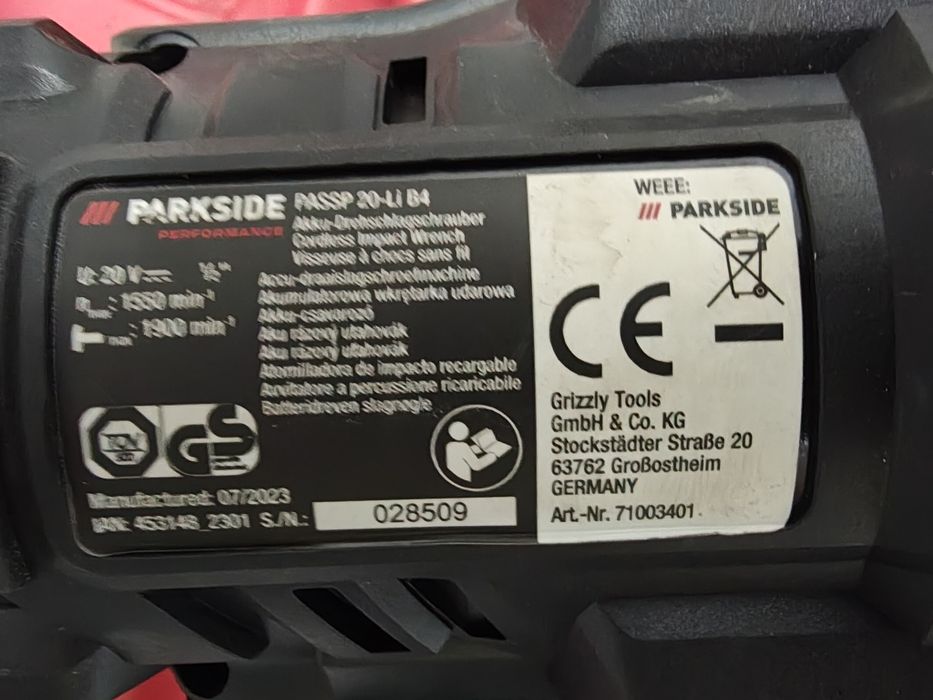 Autofiletanta Impact Parkside PASSP 20-LI B4