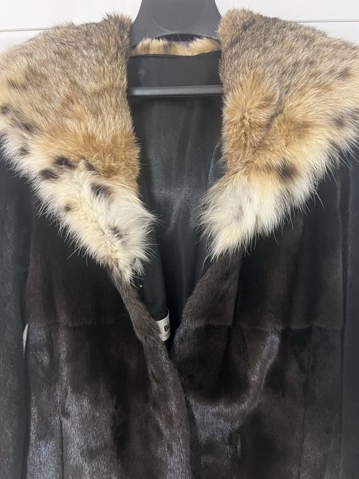 Blana naturala nurca cu lynx