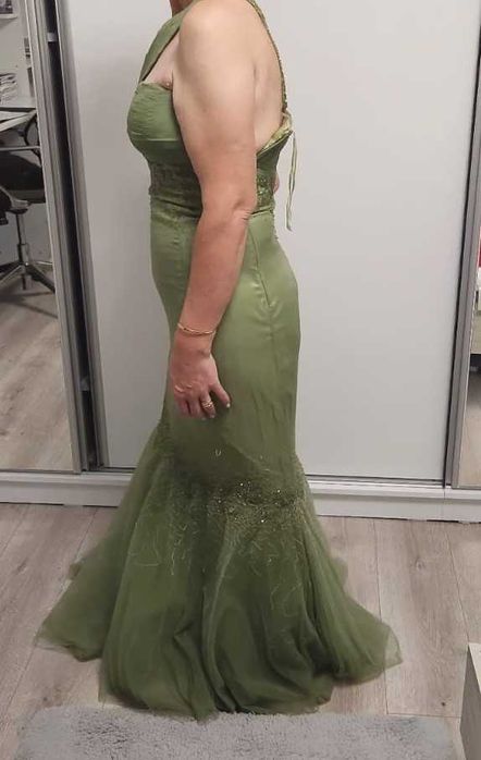 Rochie de seara culoare verde fistic