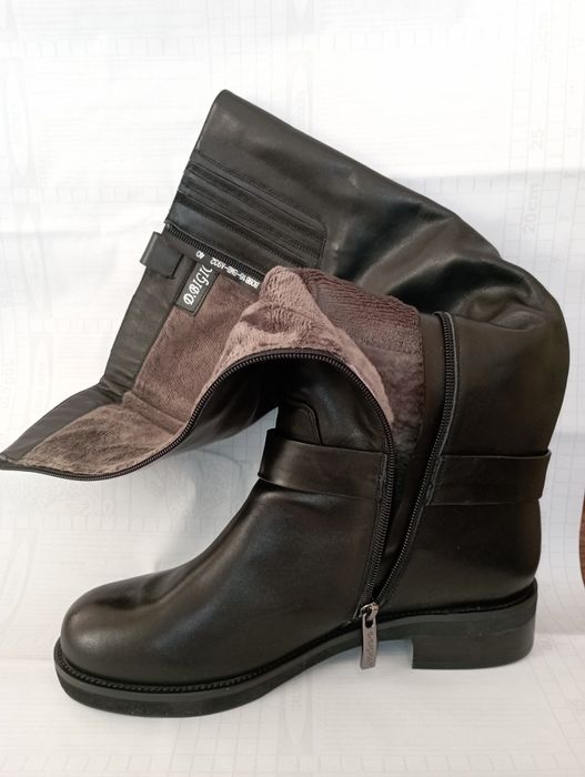 Сапоги кожаные, европейка, новые