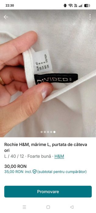 Rochie h&m mărime L
