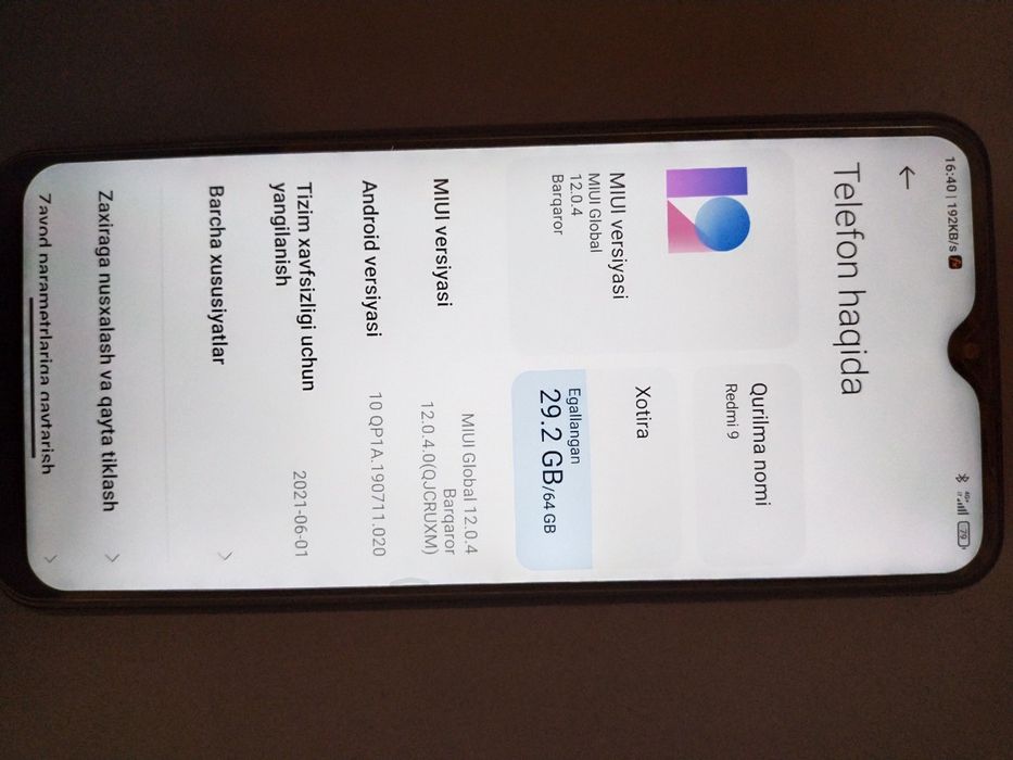 Redmi 9   4/64 gb srochna sotiladi