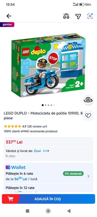 Vând cutie de 80 l plina cu lego duplo