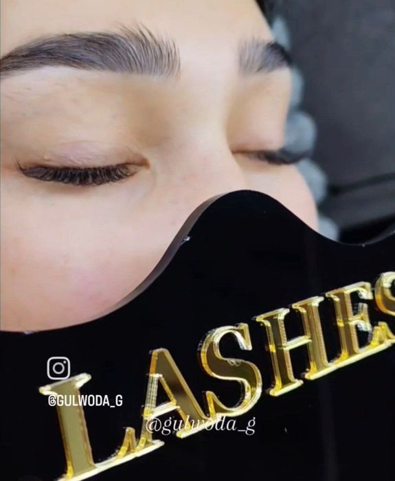 Наращивания ресниц 100 150 мингдан и ламинация бровей