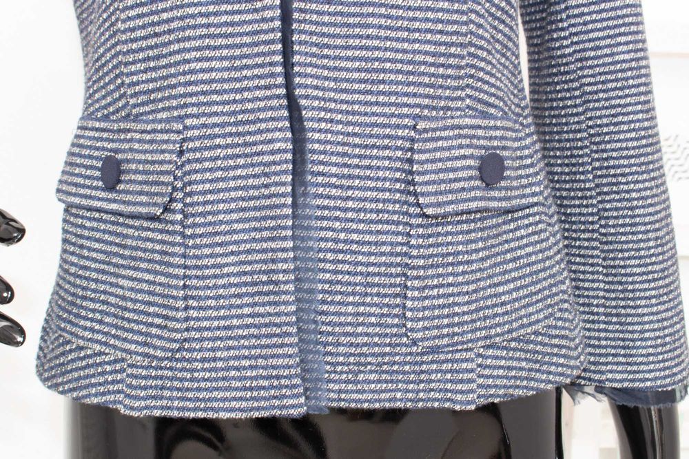 Weekend Max Mara дамско сако синьо райе памук 36 S