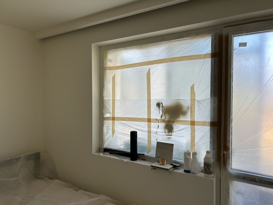 Боядисване с професионална машина .