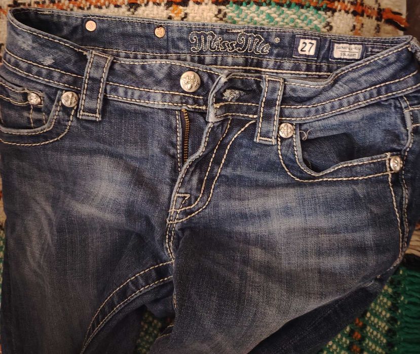 Автентични сини Miss me дънки с ниска талия
