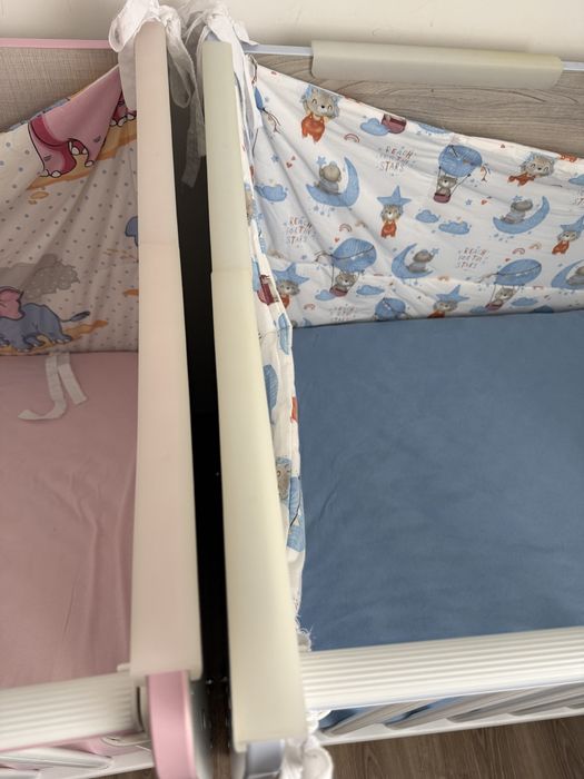 Бебешко дървено креватче Lorelli Matrix Розово