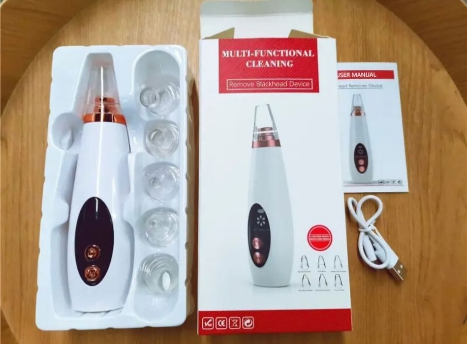 Устройство за грижа за лицето,Черни точки, Акне,6 сменяеми глави