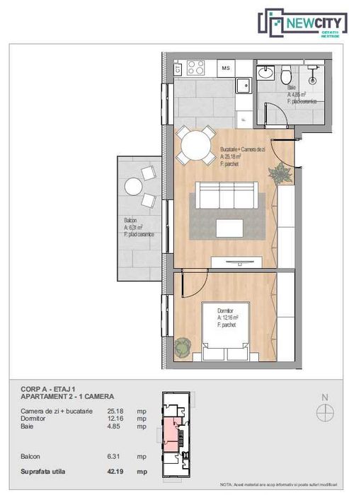 OFERTA DEZVOLTATOR! Apartament nou 2 camere FINISAT