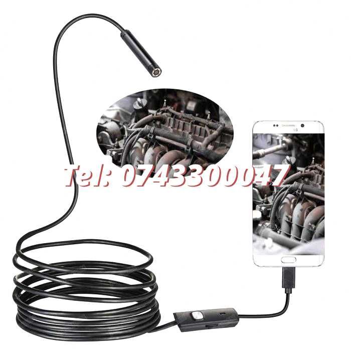 Camera Video Endoscopica Rigida De Inspectie Android / Pc Micro Conectare Usb 2 M Pentru Conectare Dispozitive Usb Compatibile Ref 520