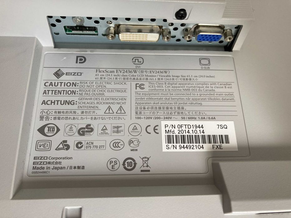 монитор EIZO FlexScan EV2436W