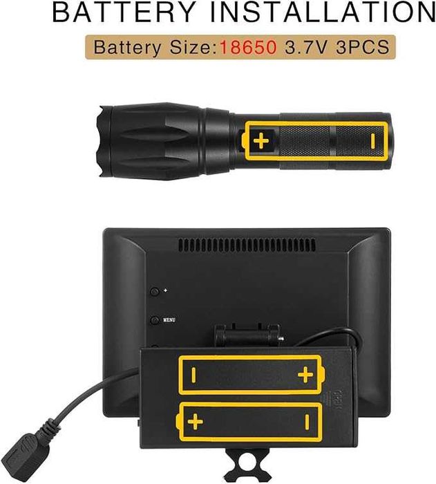 Монокуляр за нощно виждане с HD камера и 5 инчов преносим дисплей