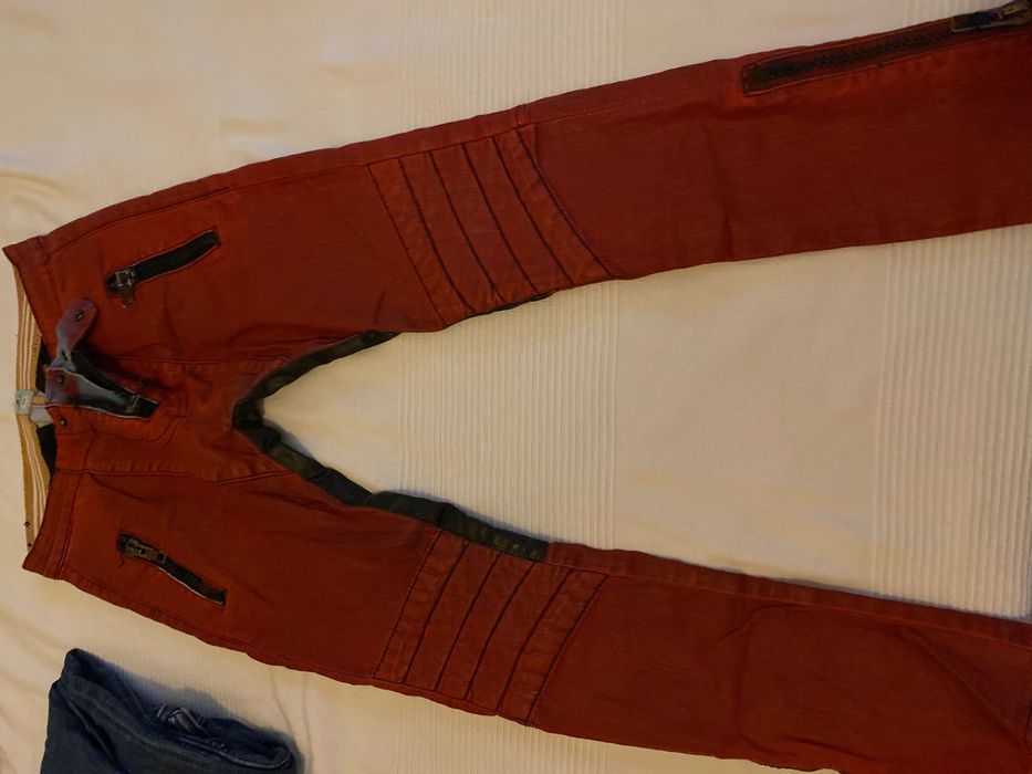 Дънки с кожен ефект Replay 25 номер