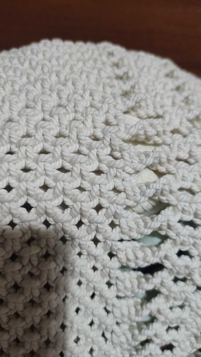 Чанта плетена на една кука памучни конци