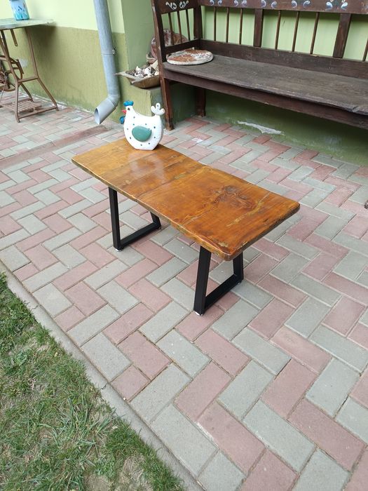 Masa cafea blat lemn recuperat