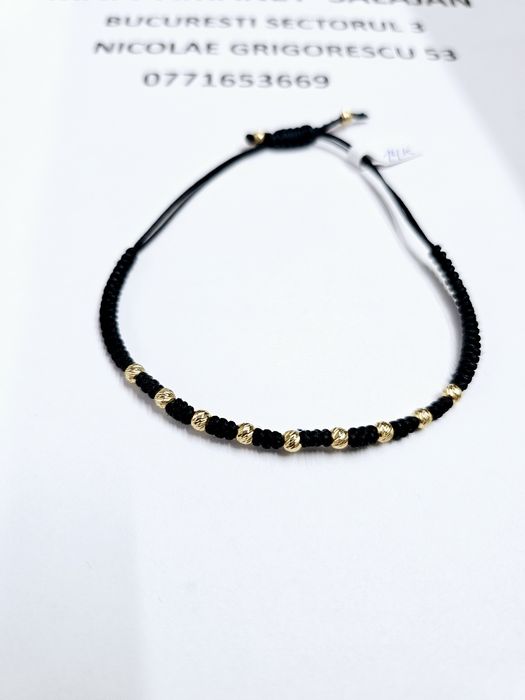 Vand bratara cu bilute din aur 14 k cod 514