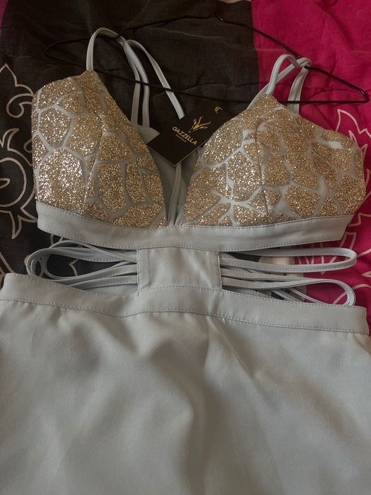 Официална рокля в светло син цвят