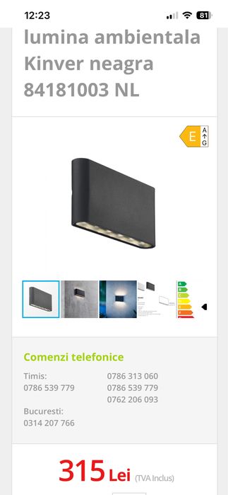 Aplica led exterioara Nordlux