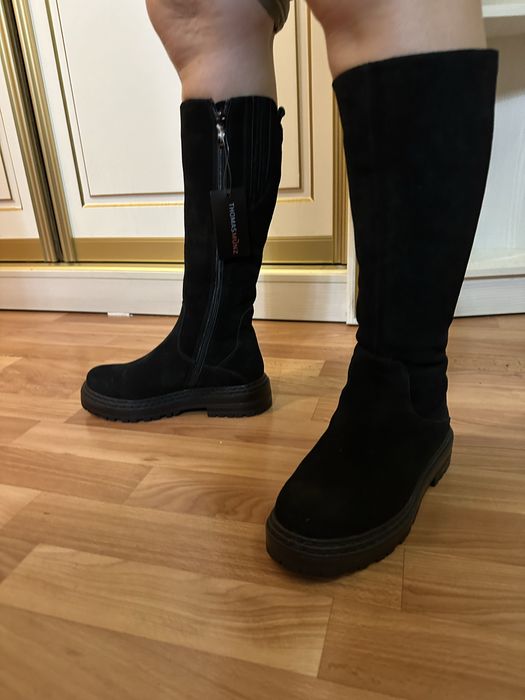 Сапоги замшевые зимние