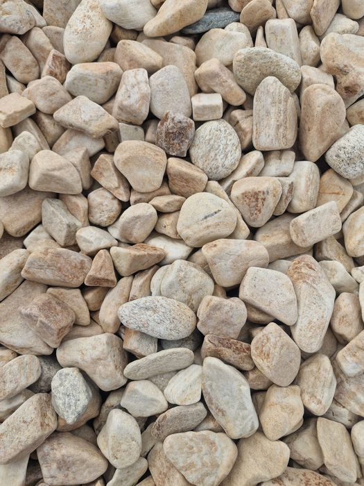 Piatra decorativa de gradina alba si multicolora