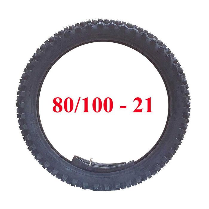 Гума вътрешна и външна 80/100-21 за кросов мотор