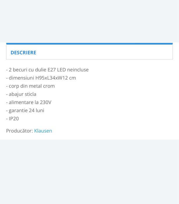 Pendul Pure, 2 x E27, metal crom, abajur sticla alb/negru, VB3409