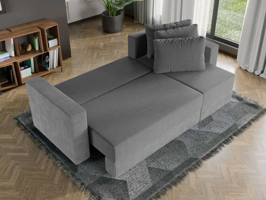 Coltar Extensibil Alfa Catifea / Reiat Gri Deschis