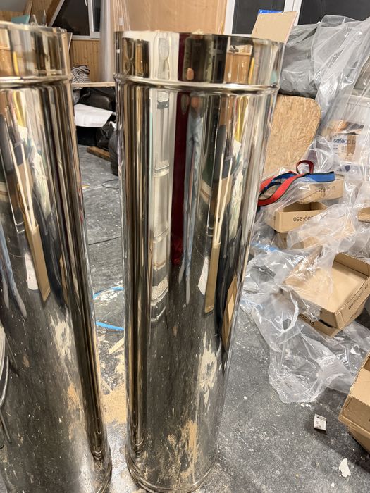 Двойно изолирани иноксови тръби за печка, камина 200 - 250 ф