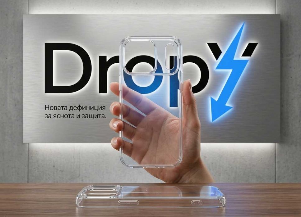 Премиум прозрачен калъф DropY за iPhone 14 PRO – Висока защита и стил