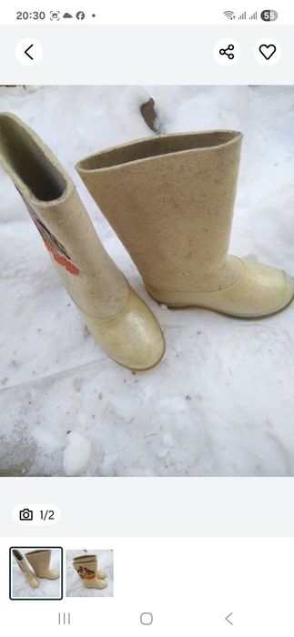 Валенки с рисунком СНЕГИРИ