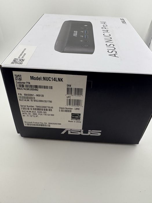 Minipc  Barebone ASUS NUC 14 Pro AI NUC14LNKU9, Core Ultra 9,nou
