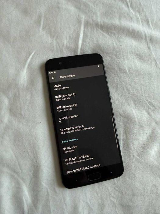 OnePlus 5 128GB Black – Android 15 LineageOS, перфектен + аксесоари