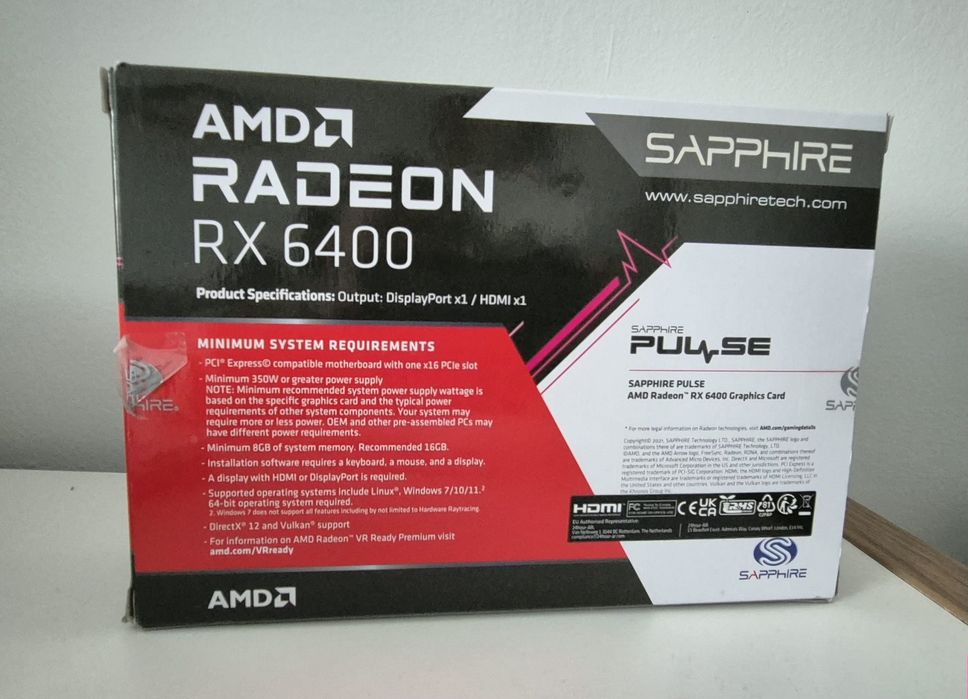 Placa video Radeon RX 6400, low profile