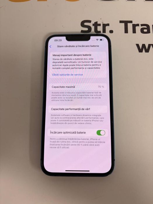 Telefon iPhone 13, 128GB, 5G, Blue bat.75% -T-