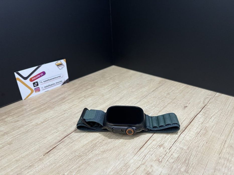 Apple Watch Ultra 2 49mm Black Titanium Case Dark Green Alpine Loop Se