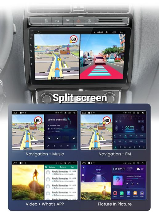 Navigatie Android dedicata VW Polo 5 (2008-2020)