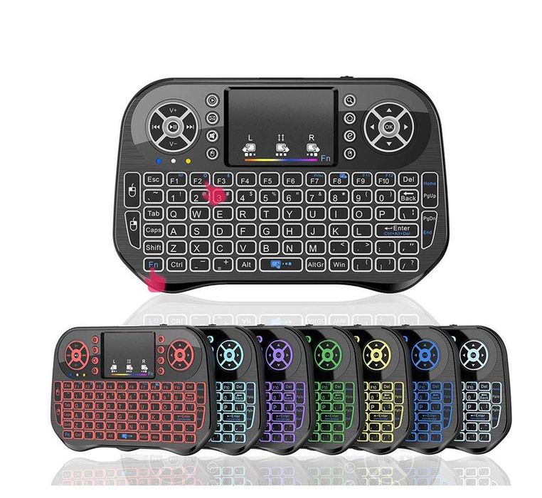 Безжична мини клавиатура, блутуут, тъч пад,светеща, лаптоп, телевизор