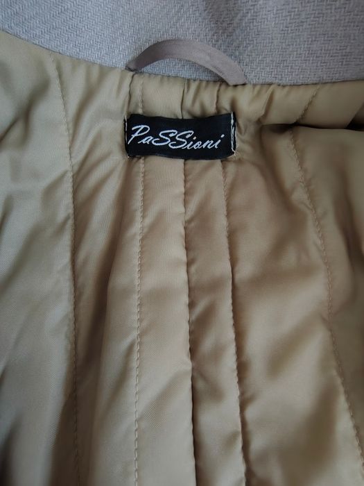 Palton damă PaSSioni 100% lână – bej/crem, mărimea 38, elegant
