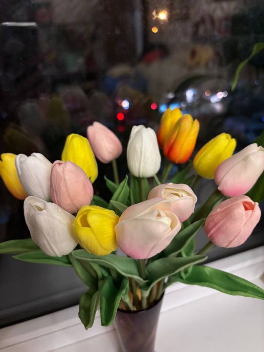 Тюльпаны искусственные букет цветы