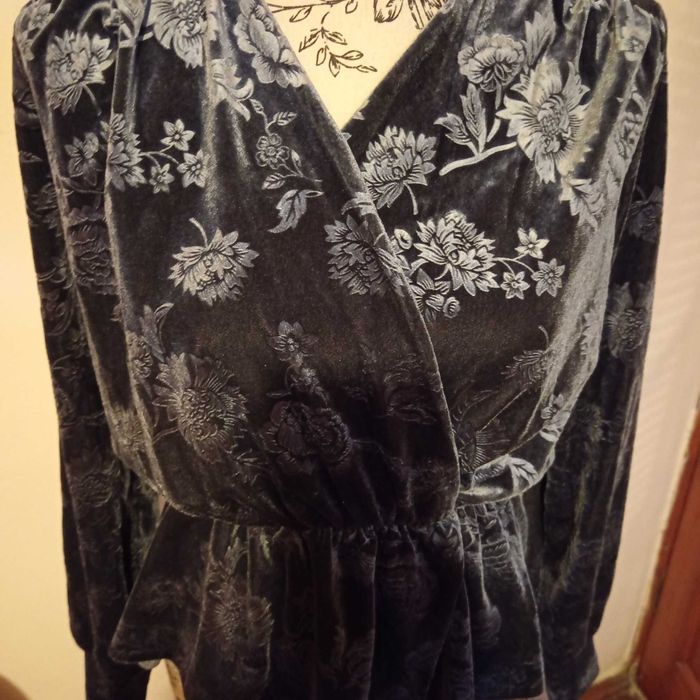 Bluză elegantă damă din catifea Mohito