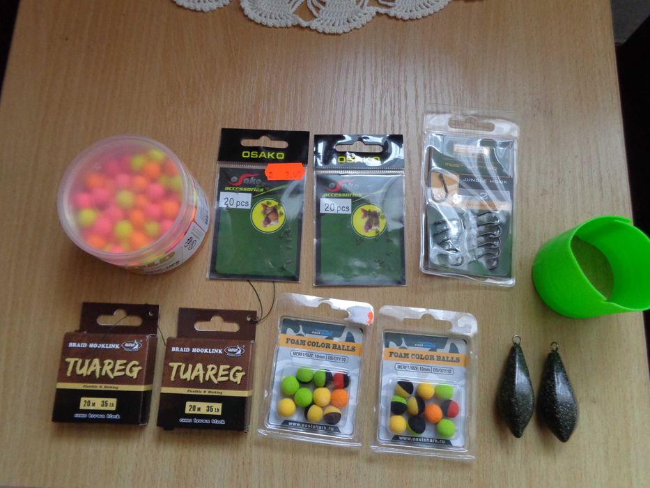 Поводи KATRAN TUAREG,Pop-Up топчета,куки за шаран и др.