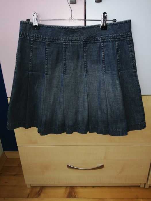 Плисирана дънкова пола, намалявам я