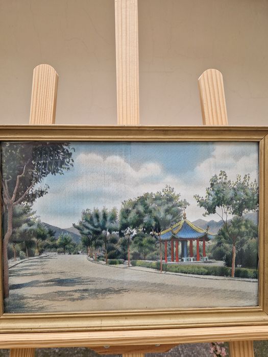 Уникална антикварна китайска картина коприна