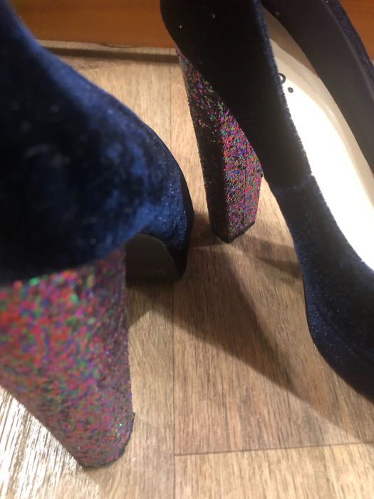 Туфли бархатные женские